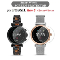 5PCS Smart Watch Screen Protector for Fossil Gen 6 44mm Tempered Glass Anti-scratch Protective Film for Gen 6 42mm Smartwatch