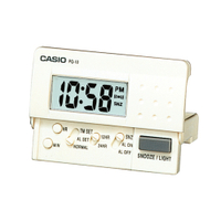 CASIO 輕巧隨身型數字電子鬧鐘(PQ-10-7)-白-7