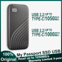 Western Digital WD SSD NVMe My Passport External Portable Solid State Drive 1TB 2TB 4TB Type-C USB3.2 Encrypted Mobile Hard Disk