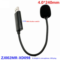 For Computer PC Laptop USB Lavalier Lapel Condenser Microphone Omnidirectional Hands Free Plug &amp; Play Wired Clip-on Mic
