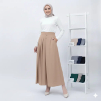 Celana Kulot Rok Wanita Muslimah Untuk Aktivitas Harian/ Formal Model Husna Kancing 2 Nyaman Dipakai