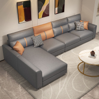 沙發中小戶型布藝簡約實木彈簧沙發客廳輕奢現代轉角貴妃乳膠沙發