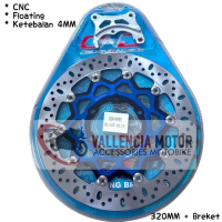Piringan Cakram Depan Crf 150l 320mm Plus Breket CNC 2tone Disc Brake Crf150l Crf150 L Original Delk