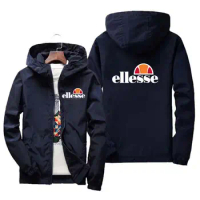 Ellesse - Men's windproof zippered jacket, outdoor sports baseball suit, casual, camping, mountaineering, spring and autumn, new