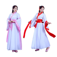 Woman Chinese Traditional Dress Ancient Folk Hanfu Oriental Retro Princess Tang Suit Fairy Party Performance Dance Costumes