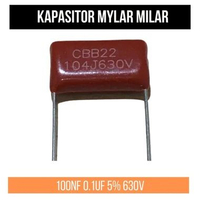 Kapasitor Capacitor Mylar Milar 104 100nF 0.1uF 5% 630V 104J630v 104J