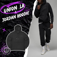 Nike 帽T Jordan x Union Hoodie 男款 黑 連帽上衣 喬丹 聯名 DV7335-010
