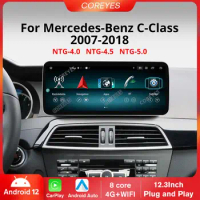COREYES 12.3" Android 12.0 For Mercedes Benz W204 W205 X253 2007-2018 Car Radio Multimedia Player Carplay BT GPS Head Unit