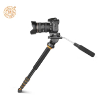 QZSD Q188 Camera Monopod Portable Professional Photography Video Fluid Head Monopod For Canon Nikon Sony DSLR DV Max Height 64"