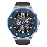 BENTLEY THE KNIGHT BL-25-80 Black Silver Dial Black Rubber Strap Men's Watches