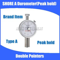 Shore Hardness Tester Meter Rubber shore Durometer Double Pointers Peak Hold Free shipping Type A