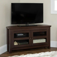 TV stand, suitable for up to 50 inch flat TV, living room storage, entertainment center, 44 inch, coffee brown, TV cabinet