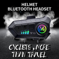 Bluetooth 5.3 Helmet Headset Wireless Hands-free Call Phone Kit Motorcycle Waterproof Earphone MP3 Music Player Speaker for Moto