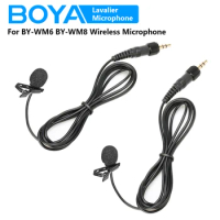 BOYA Lapel Lavalier Microphone for BY-WM6 BY-WM8 Wireless Microphone System Vlog Intervirew Live Youtube Video