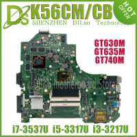 KEFU K56CM Mainboard For ASUS K56CB K56CA A56C S550CM S550CB Laptop Motherboard I3-3217U I5-3317U i7-3537U GT635M GT740M UMA