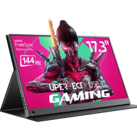 UPERFECT Portable Monitor 17.3 Inch 144Hz 1080P FHD Gaming Monitor USB-C HDMI Computer Display HDR IPS Laptop Screen Extender