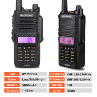 2023 Baofeng UV9R Plus Waterproof Walkie Talkie UV-9R plus Dual Band Portable CB Ham Radios FM Transceiver Two Way Radio