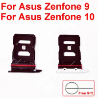 SIM Card Tray For Asus Zenfone 9 AI2202 Zenfone 10 AI2302 Card Tray Reader Adapter Sim Card Slot Holder Replacement