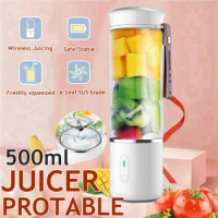 500ML Portable Juice Blender usb Electric Mixer Fruit Smoothie Blender For Machine Personal Food Rechargeable Food Blender
