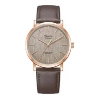 Jam Tangan AC Classic Steel Pria 8698 Leather / Kulit Original Garansi Resmi ROSEGOLD GREY
