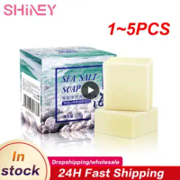 1~5PCS 100g Sea Salt Soap Removal Mite Acne Cleansing Natural Moisturizing Face Care Oil Control Sulfur Face Wash Goat Milk Soap