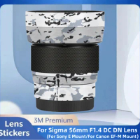 For Sigma 56mm F1.4 DC DN Contemporary Decal Skin Vinyl Wrap Film Camera Lens Protective Sticker 56 1.4 F1.4 For Sony canon lens