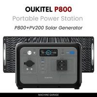OUKITEL P800 Portable Power Station 800W 512Wh UPS Solar Generator Camping Backup Listrik P800 + SOL