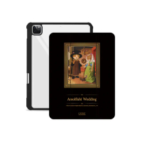 【Knocky 原創】iPad mini 6 8.3吋 阿諾菲尼貓夫妻的婚禮 貓美術館聯名保護殼(三折式硬底軟邊右側筆槽)