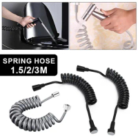 1.5/2/3m Spring Shower Head Hose Flexible Retractable Telephone Line Toilet Bidet Sprayer Soft Tube Pipe Bathroom Accessories