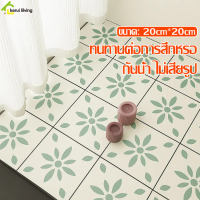 แผ่นปูพื้นห้องครัว วอลเปเปอร์ติดพื้นPVC กระเบื้องยาง แผ่นปูพื้น ผลิตจากPVC คุณภาพสูง กาวเหนียวติดแน่