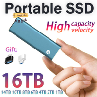 SSD  移動固態 硬盤16TB 2TB 1TB 4TB 12T 光板磨砂質感移動硬盤[DD0505006]