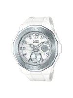 นาฬิกา Baby-G (45.5mm, ตัวเรือนสีเงิน, สายสีขาว) รุ่น BGA-225G-7ADR