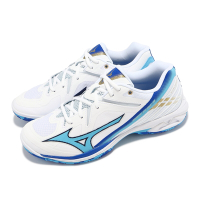Mizuno 羽球鞋 Wave Claw 3 男鞋 女鞋 寬楦 白 藍 止滑 緩衝 室內運動 運動鞋 美津濃 71GA2443-02