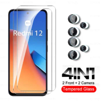4-in-1 Camera Tempered Glass For Xiaomi Redmi 12 4G 5G Screen Protector Redmy Redme Radmi 12 Redmi12 2023 Lens Protective Film
