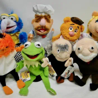 The Muppets Puppet Kermit Frog Fozzie Bear Swedish Chef Miss Piggy Gonzo WALDORF Plush Stuffed 28cm Hand Puppets Baby Kids Toys
