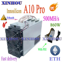 INNOSILICON A10 Pro 500M Ethash miner With PSU ETH ETC Miner better than PandaMiner B3 Antminer E3 S19 T19 S17 M31S M30S T3 A9+