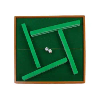 Travel Mini Mahjong Set Traditional Game 144 Acrylic Mahjong Tiles Set Elaborately Crafted Mahjong With Foldable Table For