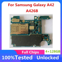 Unlocked For Samsung Galaxy A42 A426B Motherboard 4GB RAM 128GB ROM Logic Board Android Full Tested Full Chips