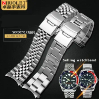 Watch Bracelet For SEIKO 5 SRPD63K1 SKX007 009 175 173 Solid Stainless Steel Watch Chain Watch Accessories Watch WatchBand Chain