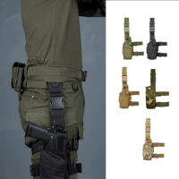 Universal Tactical Drop Leg Thigh Gun Holster Hunting Military Airsoft Glock Beretta Handgun Pouch Right Hand Gun Pistol Case