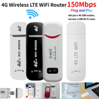 Portable Wireless LTE WiFi Router 4G SIM Card 150Mbps USB Modem Pocket Hotspot Dongle Mobile Broadband for Home WiFi Coverage