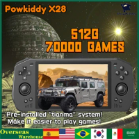 POWKIDDY X28 POWKIDDY X55 Retro Handheld Game Console 512G 60000 Games Android 11 Unisoc Tiger T618 5.5 Inch Touch IPS Screen