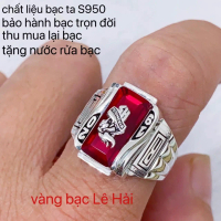 Nhẫn bạc nam. chất liệu bạc ta. nhẫn mỹ thời trang phong cách nhẫn mỹ LHJ