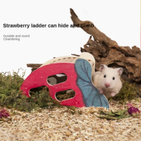 Strawberry Series Hamster Running Wheel Small Animal Cage Landscaping Supplies Rat Accessories Small Pet Toys Hamsters Tunnel