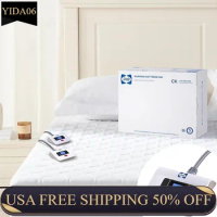 Sealy Heated Mattress Pad Cal King Size, Luxury Quilted Electric Bed Warmer with Dual Controller 10 Heat Settings &amp; Auto