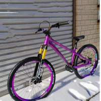 26inch Single Speed DH Bike Hydraulic Performance BMX Bikes Thru Axle Aluminum Alloy Frame Air Fork MTB Bicycle Street Cycling