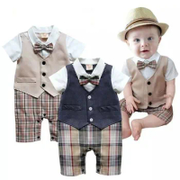 6-36 Months Baby Boy Clothes Set INfant Formal Party Bodysuit Set Baby Boys Outfits Gift Baby Boys Photography Props