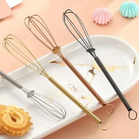 Stainless Steel Egg Whisk Manual Rotary Cream Beater Useful Agitator For Blending Cooking Parts Portable Kitchen Baking Tools