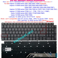 New US black Keyboard no-Backlit for Dell Inspiron 15-3501 3502 3505 15-7590 15-7591 5584 5590 5591 5593 5594 5598 P85F P90F