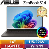 ASUS Zenbook S14 OLED UX5406SA-0052I226V 14吋筆電 曜岩灰